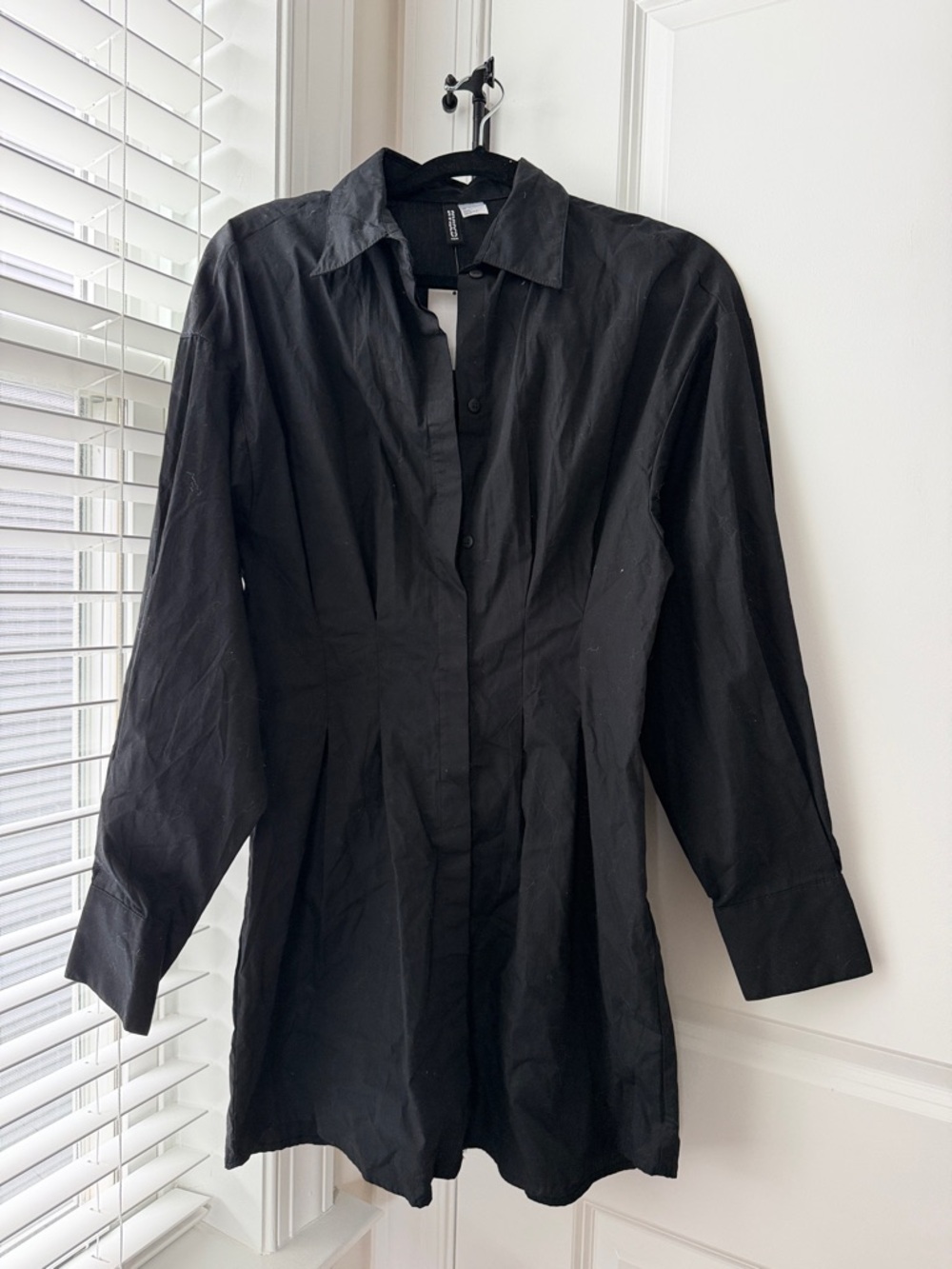 Classic Black Button-Front Dress